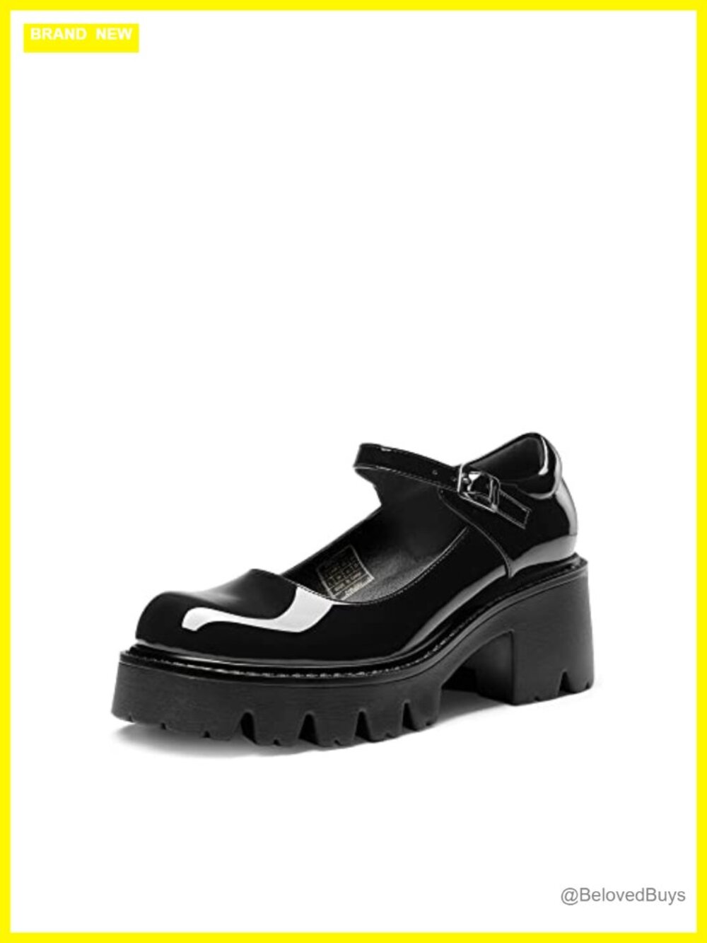 Women's Mary Jane Platform Pumps Chunky Heel Faux Leather